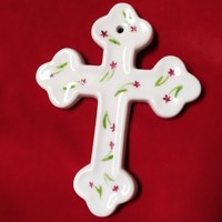 Croix et objets de piété en porcelaine peinte à la main