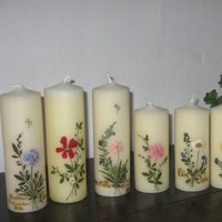 Bougies décorées