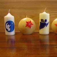 Bougies décorées