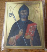 Icônes collées sur bois